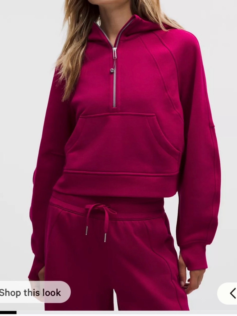 lululemon athletica Women's Half-Zip Pullover - Deep Magenta